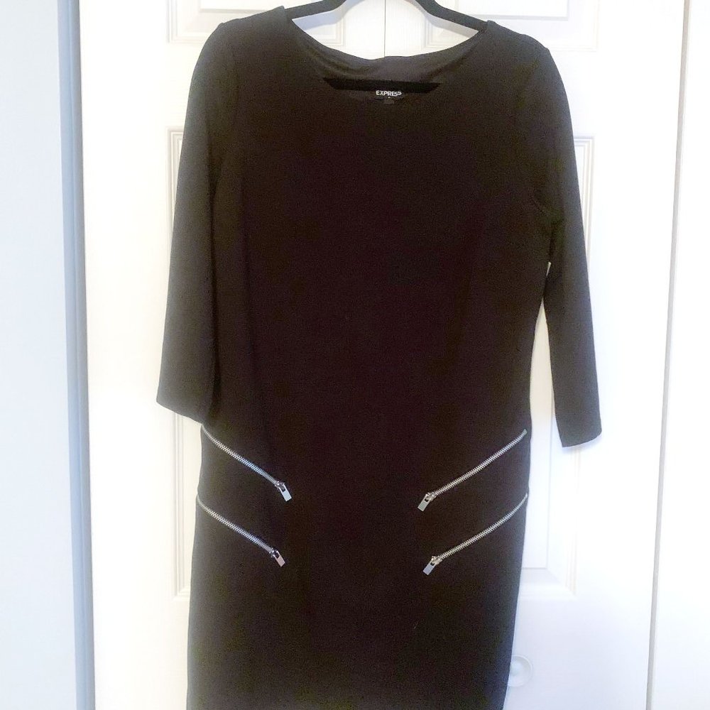 Express Zipper Shift Dress